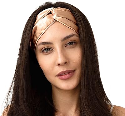 Bandeau de luxe en soie sleep & glow 100 % mûrier naturelle bandeau