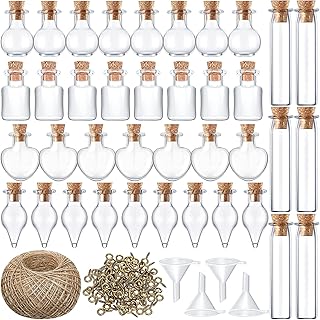 Mini pots en verre en plastique castwave avec bouchon en liège mini bouteilles