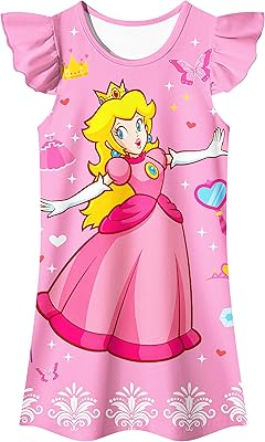 Robe de princesse flottante pour petites filles, robe de dessin animé décontractée