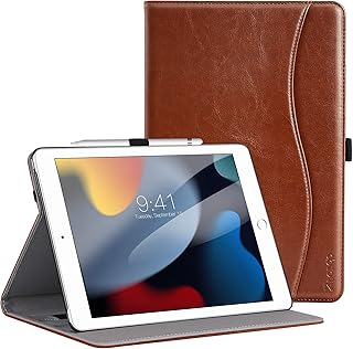 Étui pour ipad 7e génération 10,2 pouces 2019, étui pliable mince en cuir