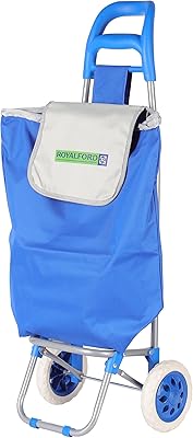 Sac de courses à roulettes royalford 34 litres un sac polyvalent avec roulettes