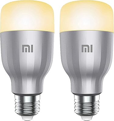 2 ampoules led intelligentes de 9 watts version avancée de xiaomi mi lumière