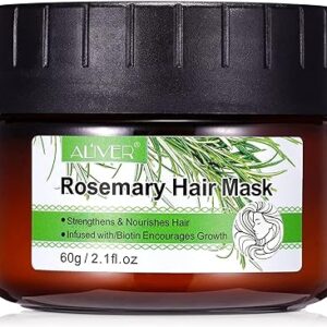 Aliver masque capillaire à la biotine au romarin et à la menthe pour la douceur des cheveux 2,1 oz (60 g), hydratation, réparation et lustre des cheveux, antipelliculaire. Optimisez votre budget avec Diaytar Sénégal