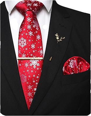 Cravate gimgins, pochette de costume, pince à cravate, épinglette pour noël et festival