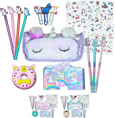 Trousse à crayons licorne cadeau pour filles grand sac de rangement