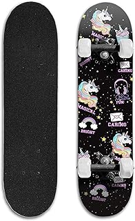 Skateboard complet 24" pour enfants, garçons, filles, jeunes, débutants et tous niveaux