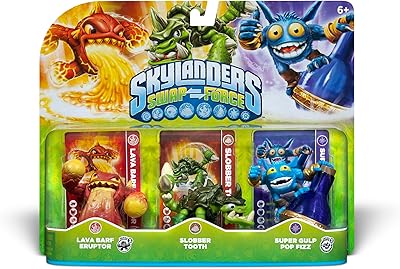Pack de figurines skylanders swap force trio : aéropateur lava barf, dent