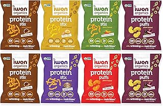 Eon organics variety pack de 8 délicieuses collations protéinées, collations riches en protéines