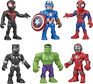 Figurines d'action hasbro marvel super hero adventures iron playskool, 4,95 pouces, 6 pièces