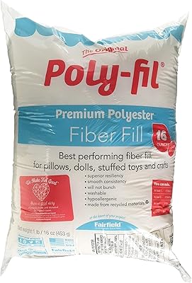 Fairfield premium quality polyfill - 16 oz, blanc, pf16b