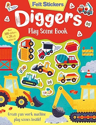 Autocollants en feutre diggers play scene book