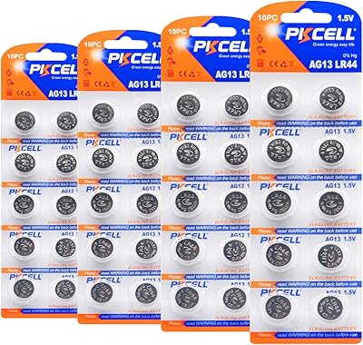 Pile bouton alcaline bk ag13 1,5v lr44 - 40pcs