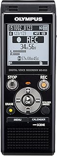 Enregistreur vocal noir olympus ws-853 avec véritable micro stéréo, 8 go, autonomie