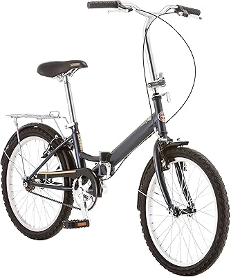 Vélo pliant schwin hing pour adultes, roues de 20", porte-bagages arrière, sac
