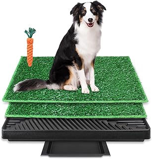 Brian & danny tapis d'herbe pour chien avec plateau, grand bac à litière