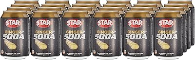 Canette de boisson gazeuse star ginger soda 24 pièces 300 ml