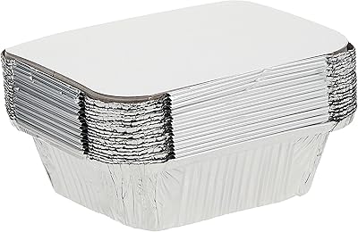 Récipients rectangulaires jetables en aluminium de 8 342 ml avec couvercles robustes