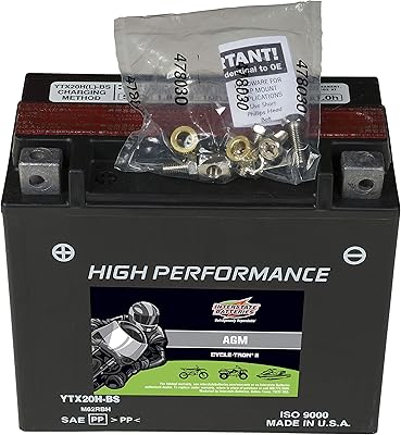 Interstate batteries cycle-tron powersports batterie cytx20h-bs 12v 18ah moto atv batterie haute performance