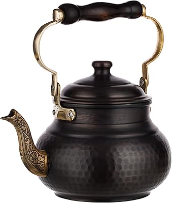 Bouilloire à thé en cuivre martelé demix 2017, 1,6 litre (laiton antique)