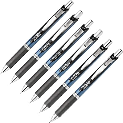 Stylo à encre gel liquide rétractable pentel energel deluxe rtx ligne