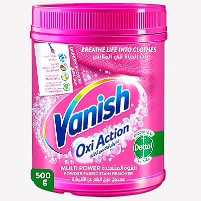 Poudre détachante vanish oxi action pour linge coloré et blanc, 500 grammes
