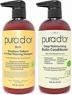 Shampoing anti-éclaircissant pura d'or avec biotine, goudron de houille et 0,9 %