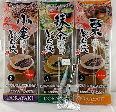 Gâteau japonais aux haricots dorayaki, paquet de 3 (15 pièces au total) 32