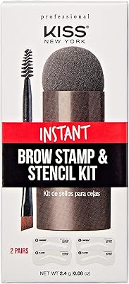 Kit de pochoirs et tampons à sourcils professionnels instantanés new york kiss