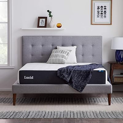 Matelas en mousse à mémoire de forme lucid, taille 10 pouces - taille