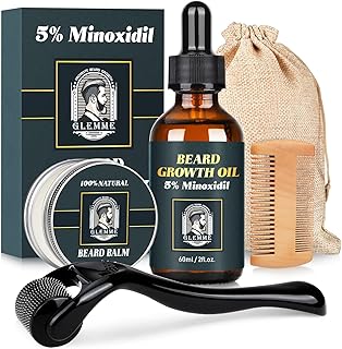 Kit derma roller pour la croissance de la barbe 5 % de minoxidil, huile de croissance de la barbe et biotine, rouleau à micro-aiguilles de 0,25 mm pour hommes pour la croissance de la barbe et de la moustache. Commandez malin, vivez mieux avec Diaytar