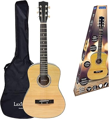 Guitare acoustique en bois lexi book 36", comprend un guide d'instructions, 6 cordes