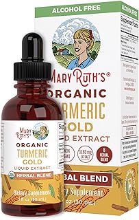 Gouttes liquides de curcuma doré biologique usda par mary ruth | mélange liquide