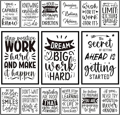 15 affiches de motivation pour les salles de classe 12 x