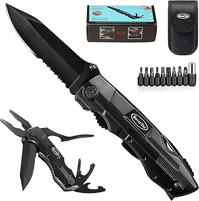 Couteau de poche rovertac mulool couteau pliable amélioré pour le camping chasse randonnée