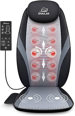 Masseur de dos snylax shiatsu avec chaise de soutien de massage thermique