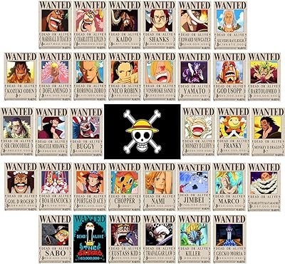 Affiches d'anime one piece wanted 30 x 21 cm, nouvelle version, zoro, sanji
