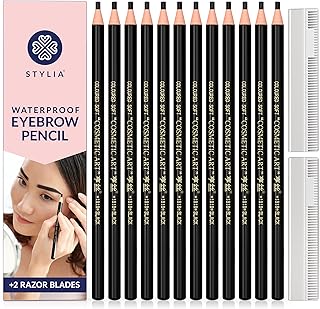 Crayon à sourcils imperméable microblading supplies - ensemble de 12 crayons à sourcils