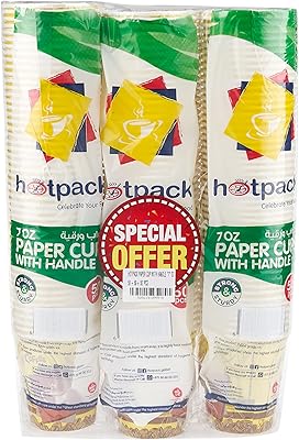 Gobelets en carton jetables hotback avec anse 200 ml, 50 pièces, paquet