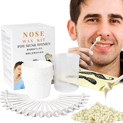 Kit de cire de nez pour hommes et femmes d'épilation des poils du