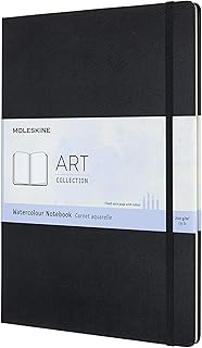 Cahier aquarelle classique moleskine, taille 21 x 29,7 cm - noir