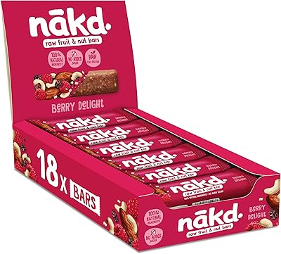 Barres de collation naturelles naked berry delight - barres végétaliennes - collations saines