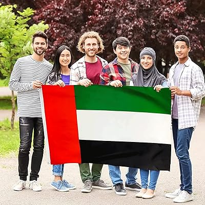 Drapeau de la fête nationale des émirats arabes unis 15 m en satin