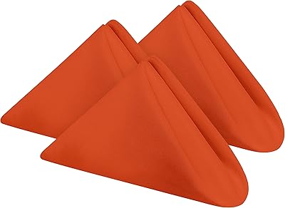 Serviettes en tissu orange utopia home (12 pièces, 20 x 20 pouces), serviettes