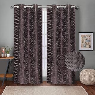 Rideaux de porte queensliving metallica en relief de 7 pieds - paquet