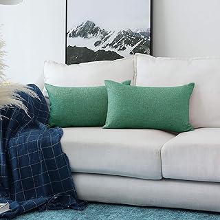Housse de coussin rectangulaire en jute kuty, 12 x 20 (vert) (paquet