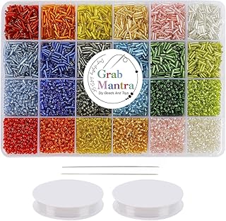 Kit de perles de verre grabmantra, 16 800 pièces de petites perles