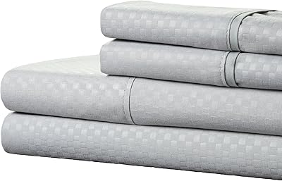 Parure de lit en microfibre brossée 4 pièces hypoallergéniques avec poche profonde