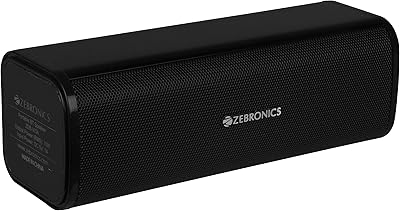 Haut-parleur bluetooth portable sans fil zebronics zip-vita 10 w avec usb