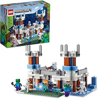 Lego minecraft 21186 ensemble de jouets de construction de château de neige