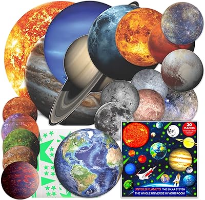 200 pièces brillent dans le noir étoiles et planètes pour plafond